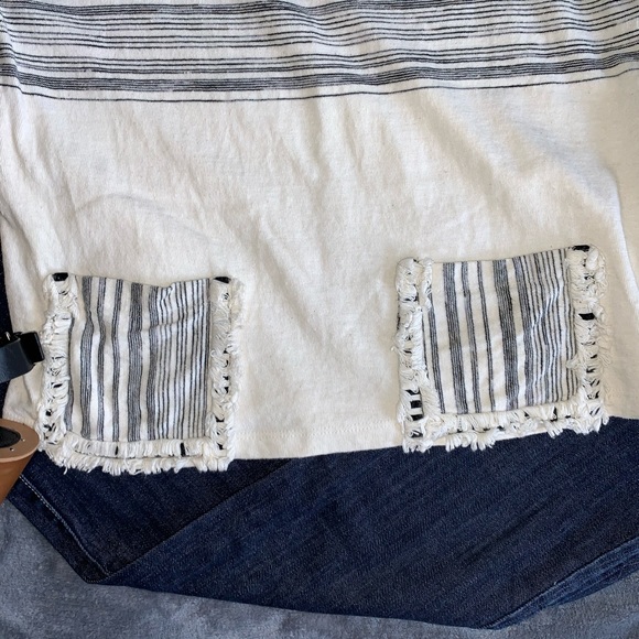 Anthropologie Eva Franco Pocket T-Shirt Tan SizeXS - Picture 10 of 15